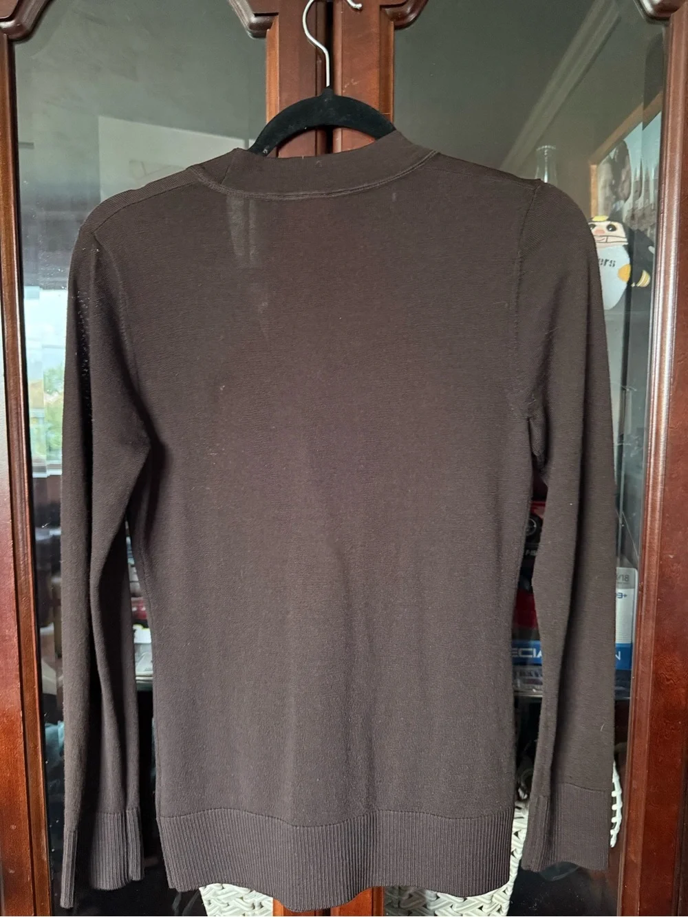 Tory Burch Brown Button-Front V-Neck Cardigan